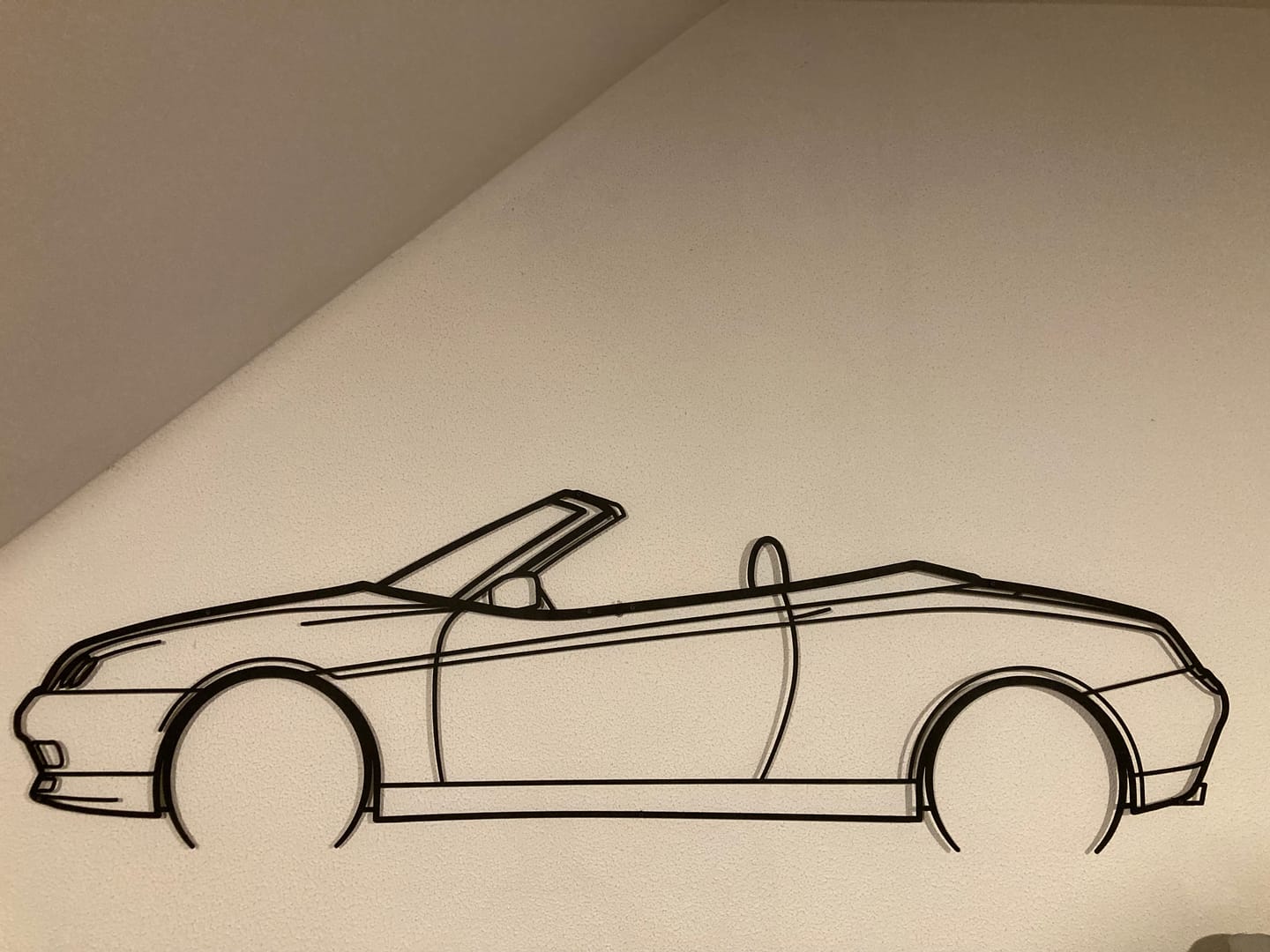 Customer photo review of Your Custom Car Silhouette Metal Wall Art Service