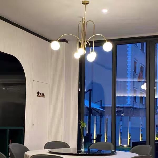 Customer photo review of Pendant Light, Gran Finale 6-Head Glass Suspension, G9, Hardwired