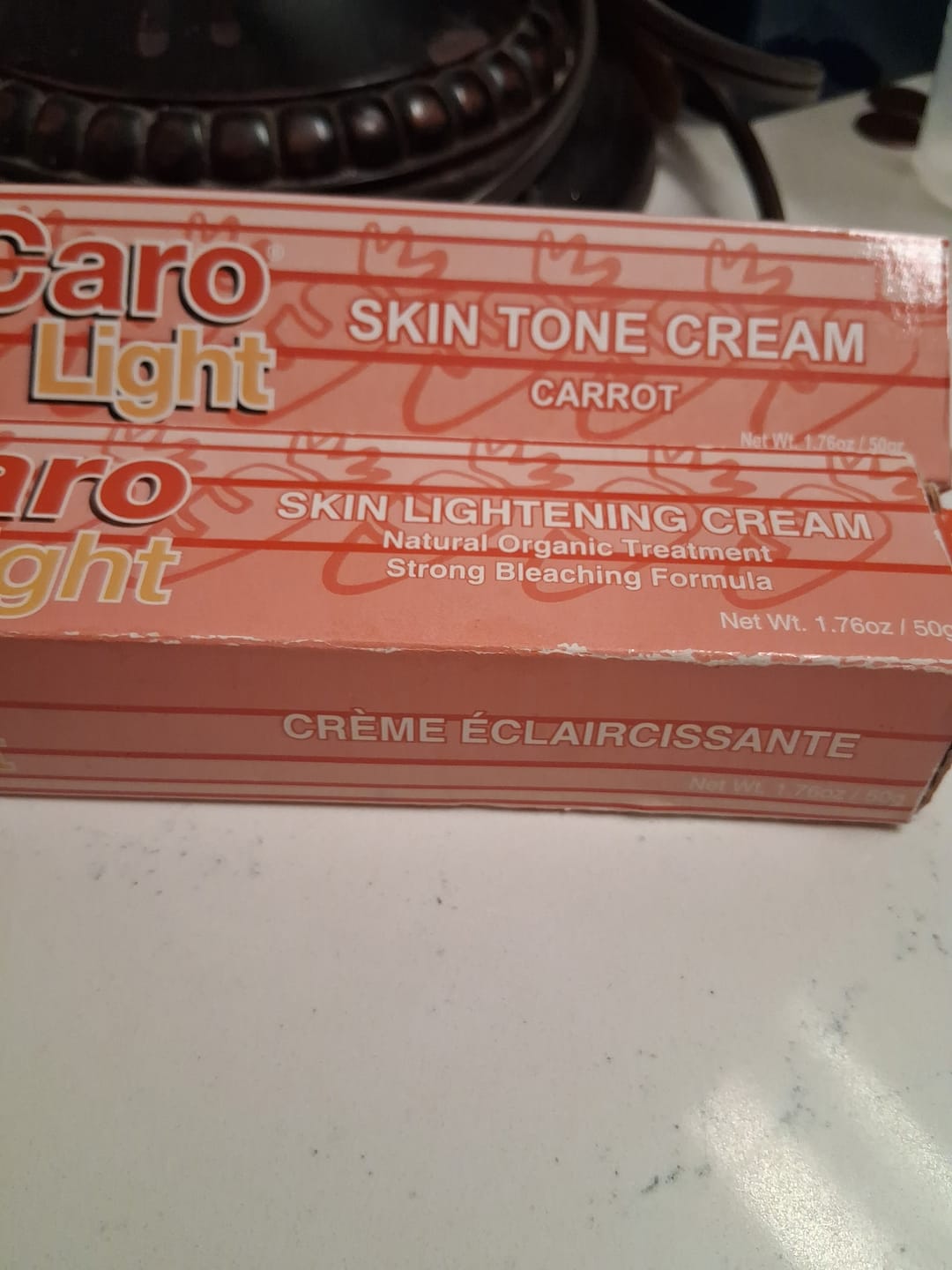 Customer photo review of Caro-Light Skin Cream 1.76 oz