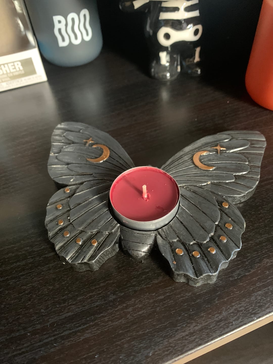 Customer photo review of Witchy Motte Teelichthalter – goldene Monde und Sterne für Kerzenlicht