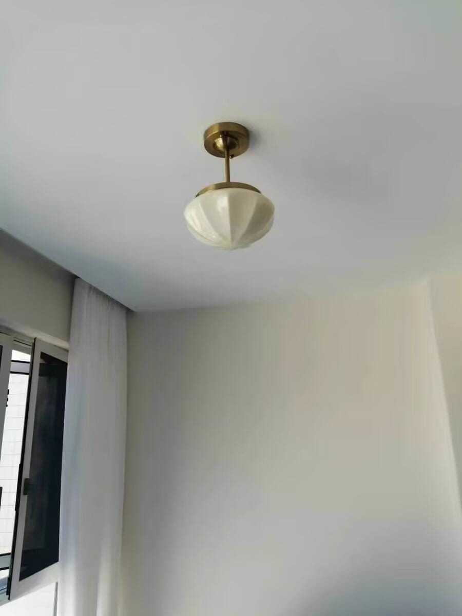 Customer photo review of Ceiling Light, Marta Art Deco Glass Shade, Gold or Chrome, E26/E27