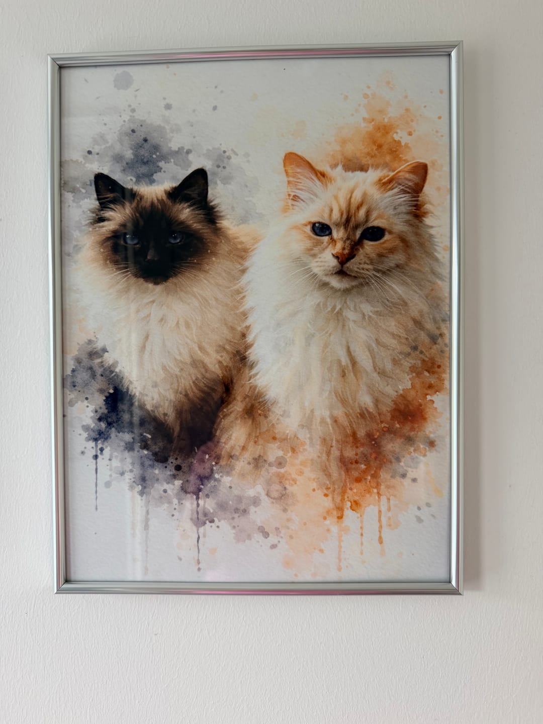 Customer photo review of Personalised Poster - Watercolour Realistic Portrait