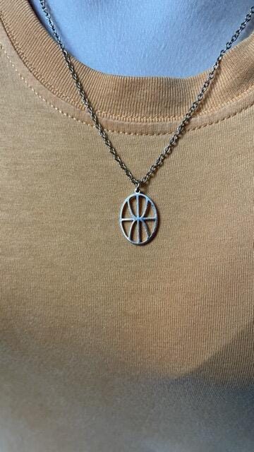 Customer photo review of Couple Monogram Necklace