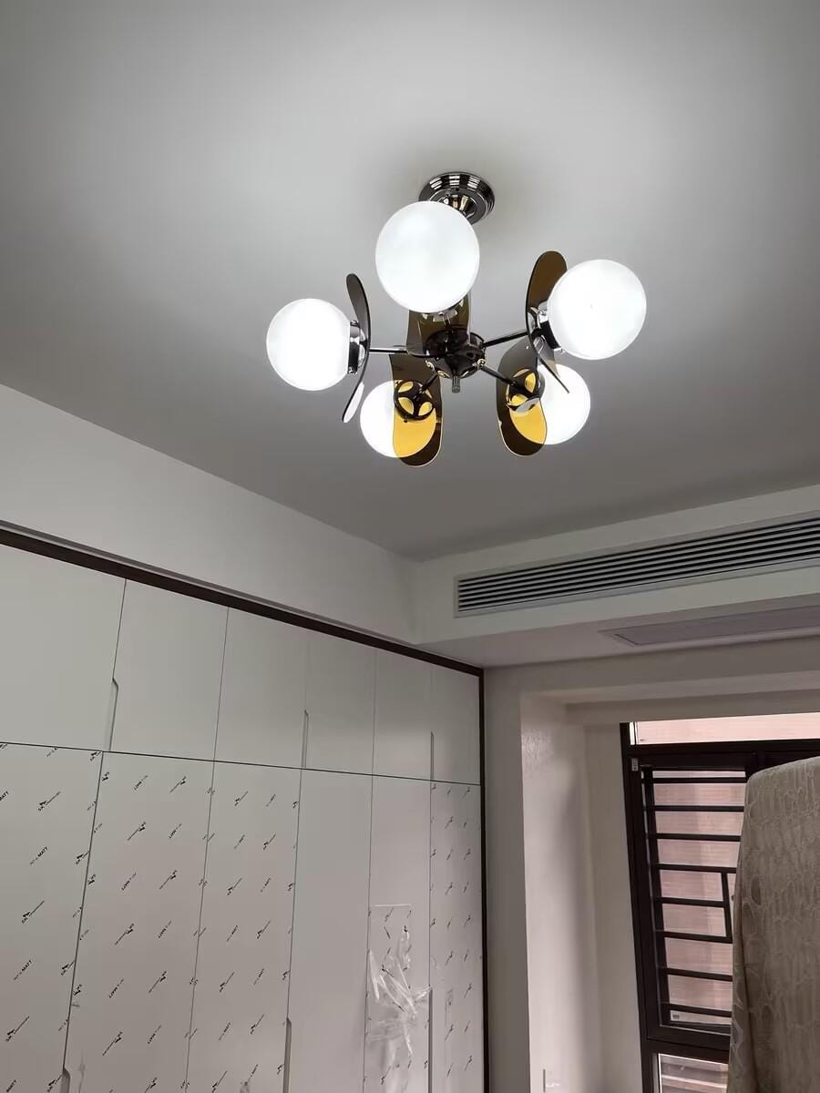 Customer photo review of Sputnik Chandelier, Iron Frame, Glass Shades, E26/E27, Chrome Finish