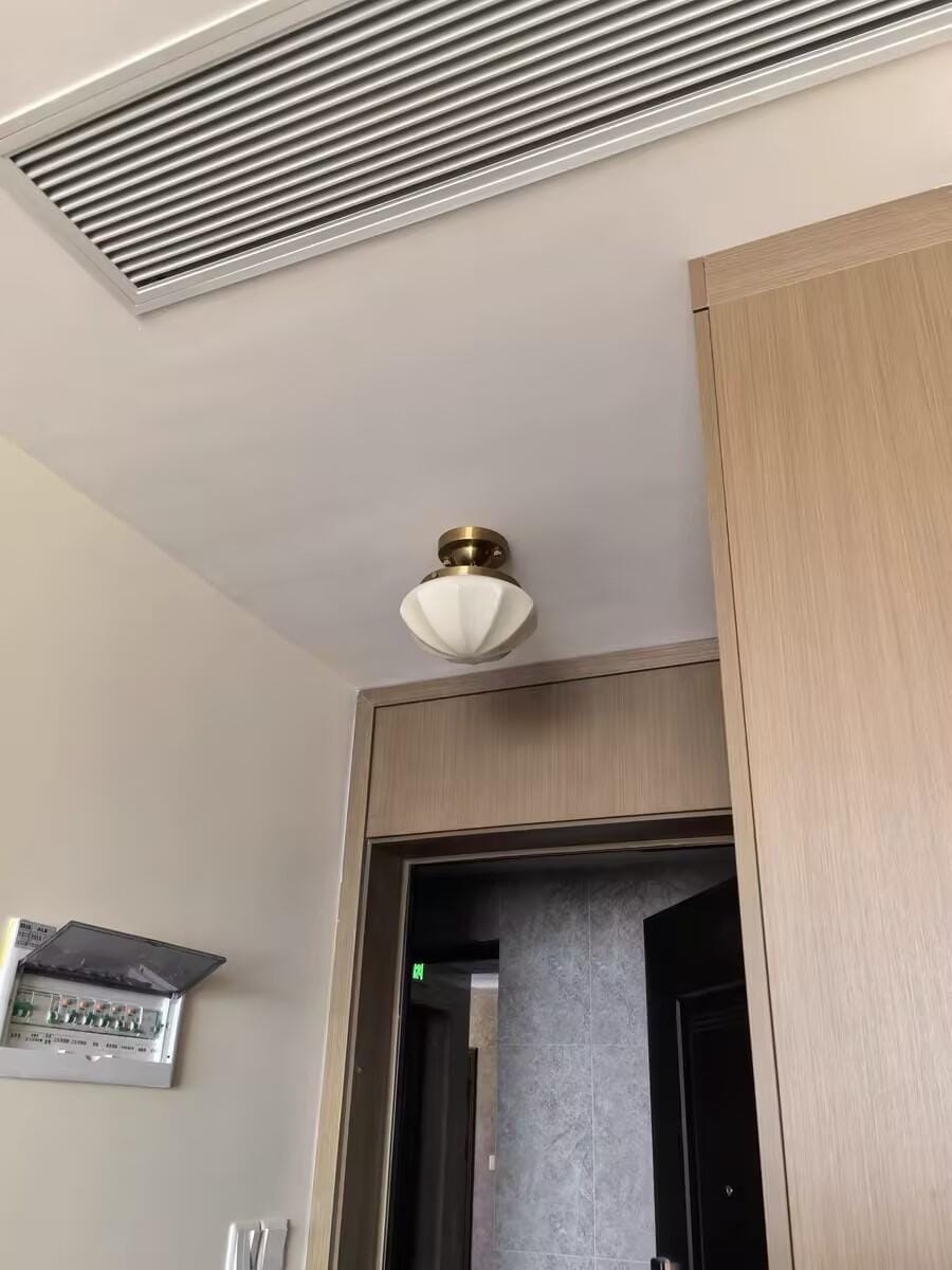 Customer photo review of Ceiling Light, Marta Art Deco Glass Shade, Gold or Chrome, E26/E27