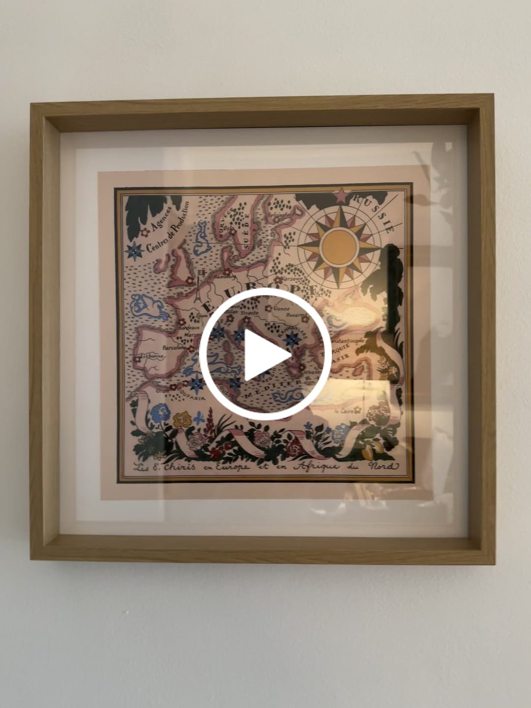Customer video review of Old Map of Europe and North Africa by Mazuyer, 1931: Pictorial Style, Floral Border, Compass Rose