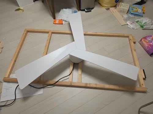 Customer photo review of Retro Ceiling Fan – 42/52 Inch DC Motor with Remote, No Light