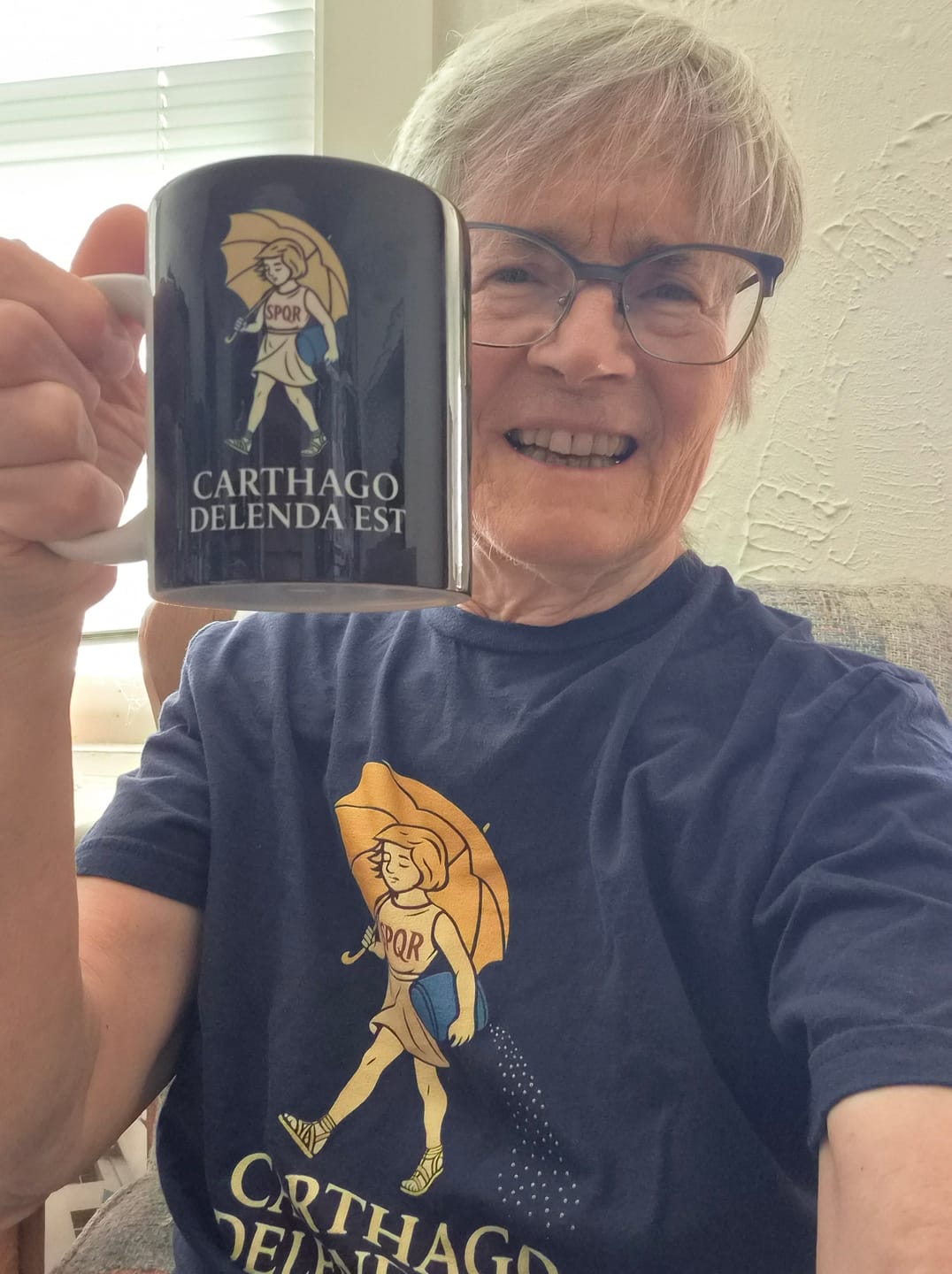 Customer photo review of Carthago Delenda Est Morton's Girl Ceramic Mug, (11oz, 15oz)
