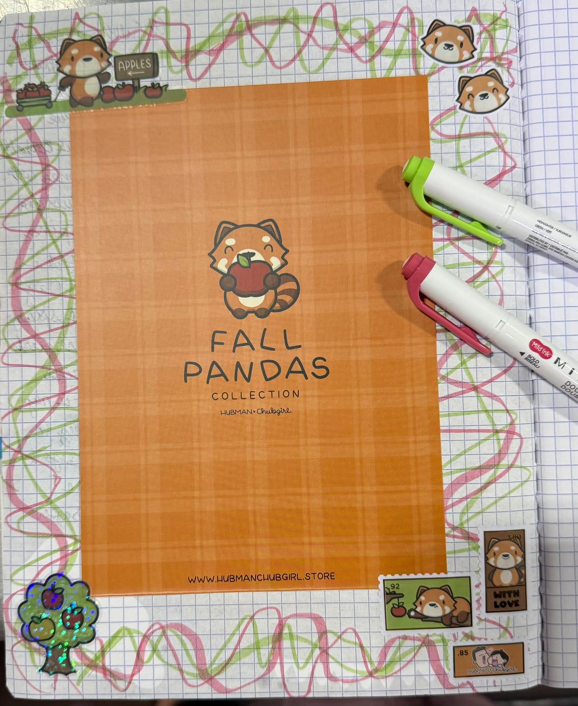 Customer photo review of Fall Pandas Variety Sticker Pack