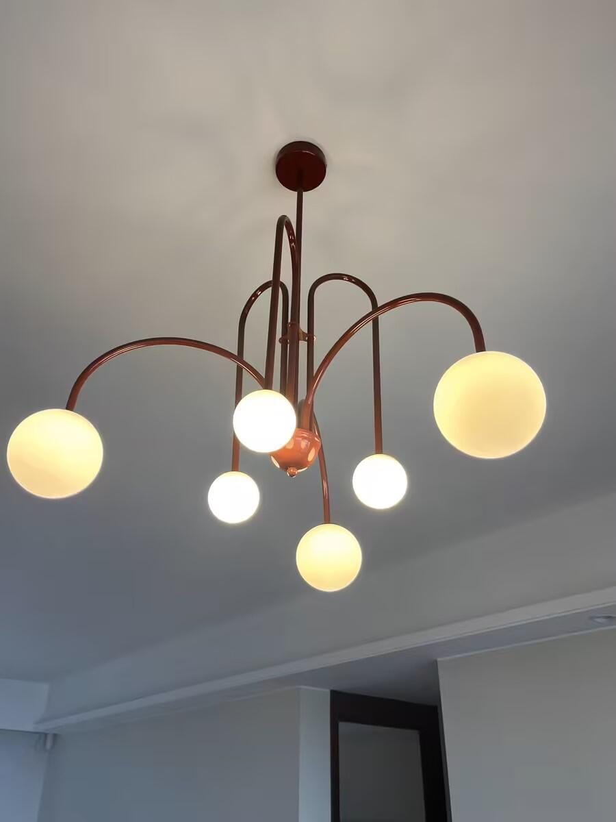 Customer photo review of Pendant Light, Gran Finale 6-Head Glass Suspension, G9, Hardwired