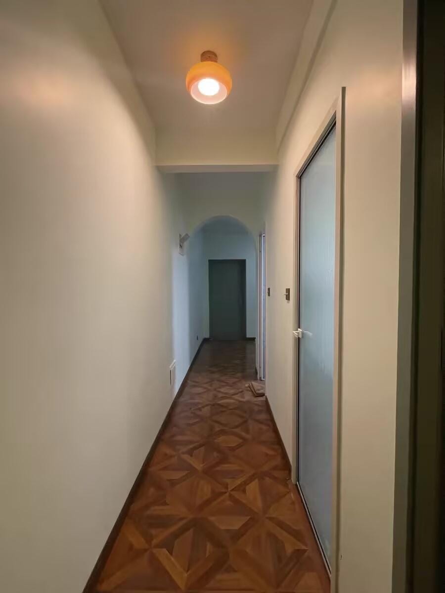 Customer photo review of Ceiling Light Plafonnier, Bauhaus Glass Disc, Natural Wood Frame, E27