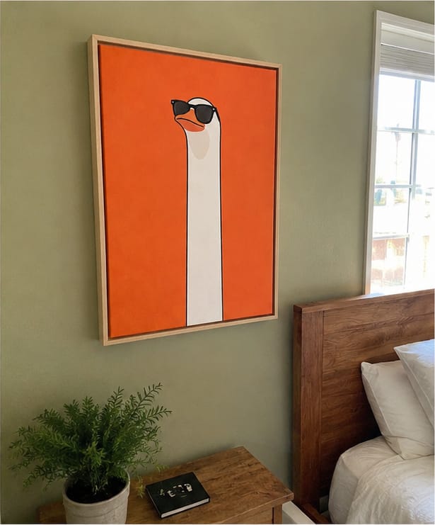 Customer photo review of Funny Goose Canvas Wall Art