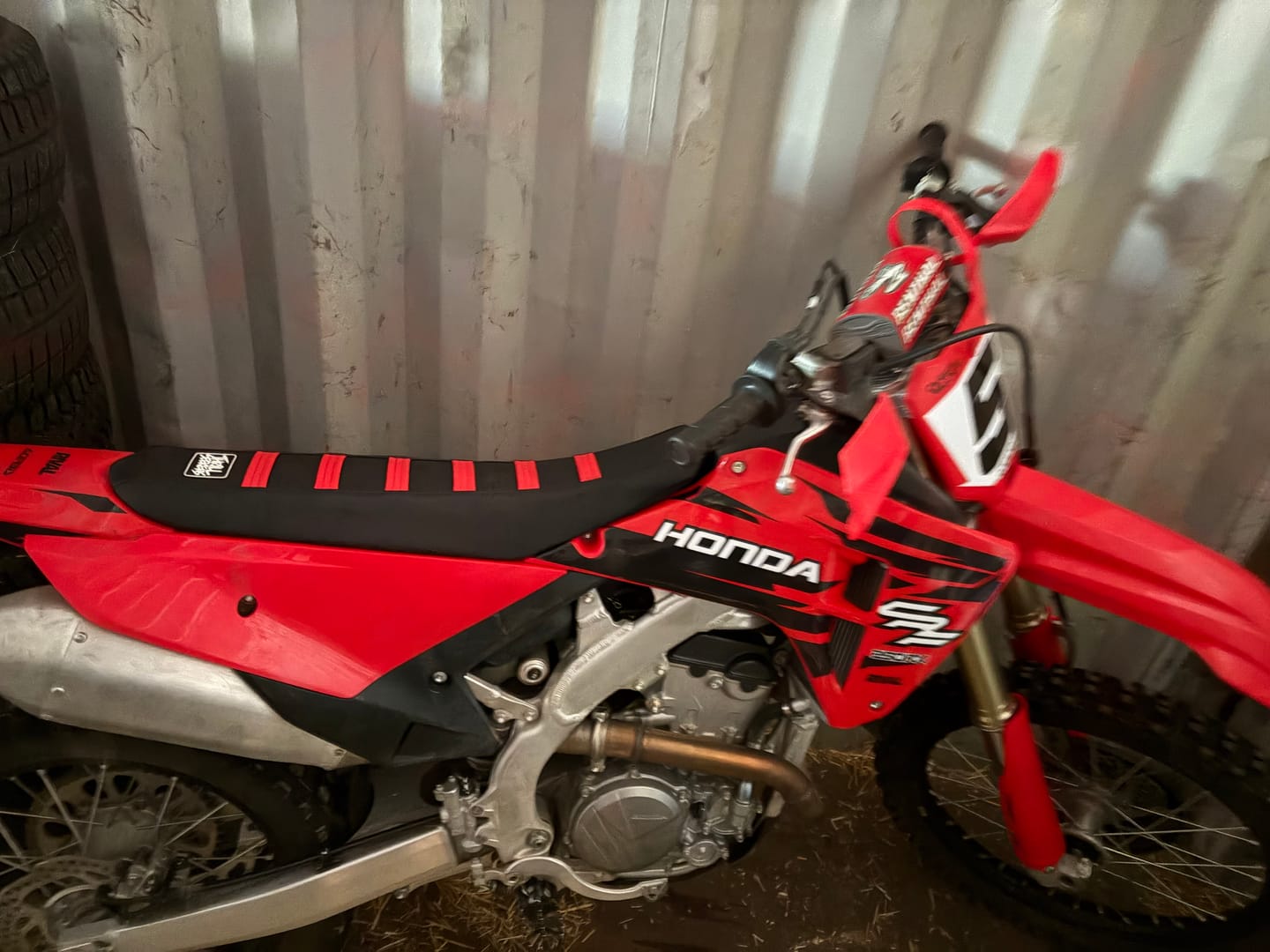 Customer photo review of Custom Seat Cover: 2026 Honda CRF250RX