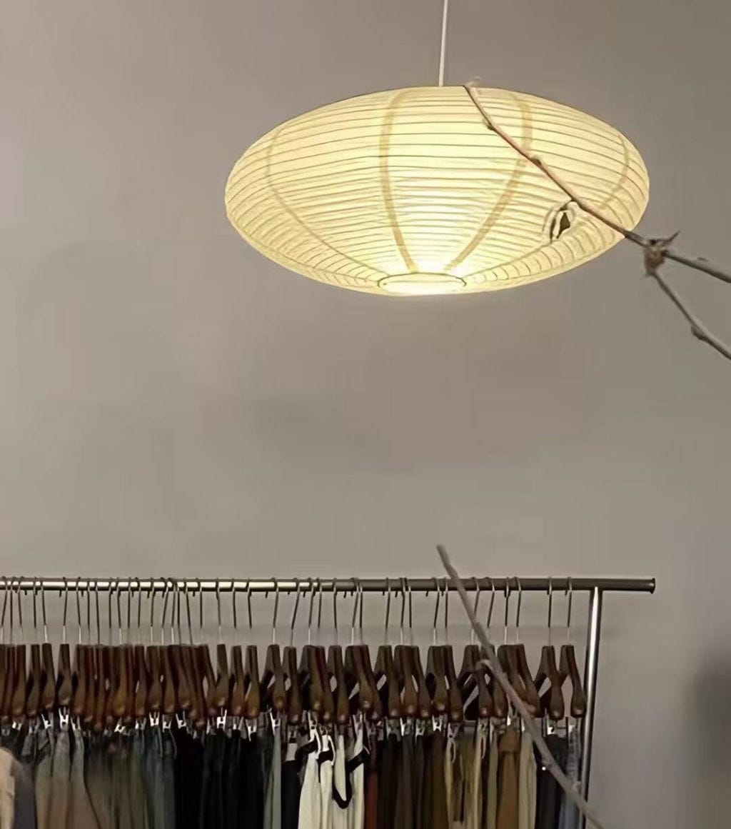 Customer photo review of Washi Paper Swag Pendant Light, Mulberry Shade, E26/E27, Plug-In