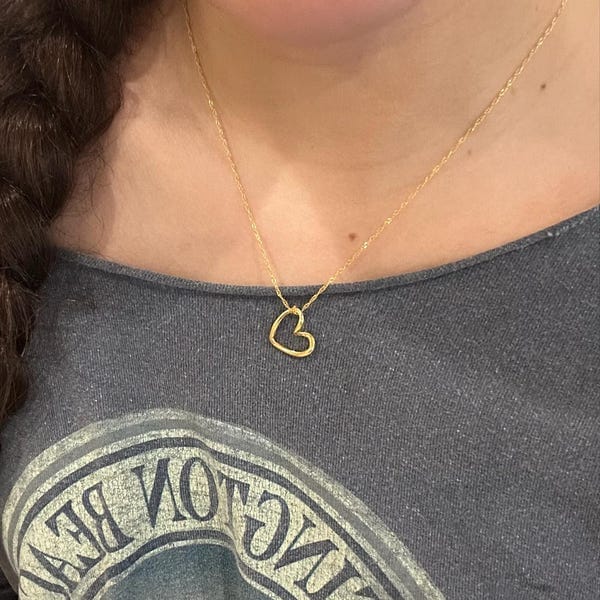 Customer photo review of Twisted Heart Necklace