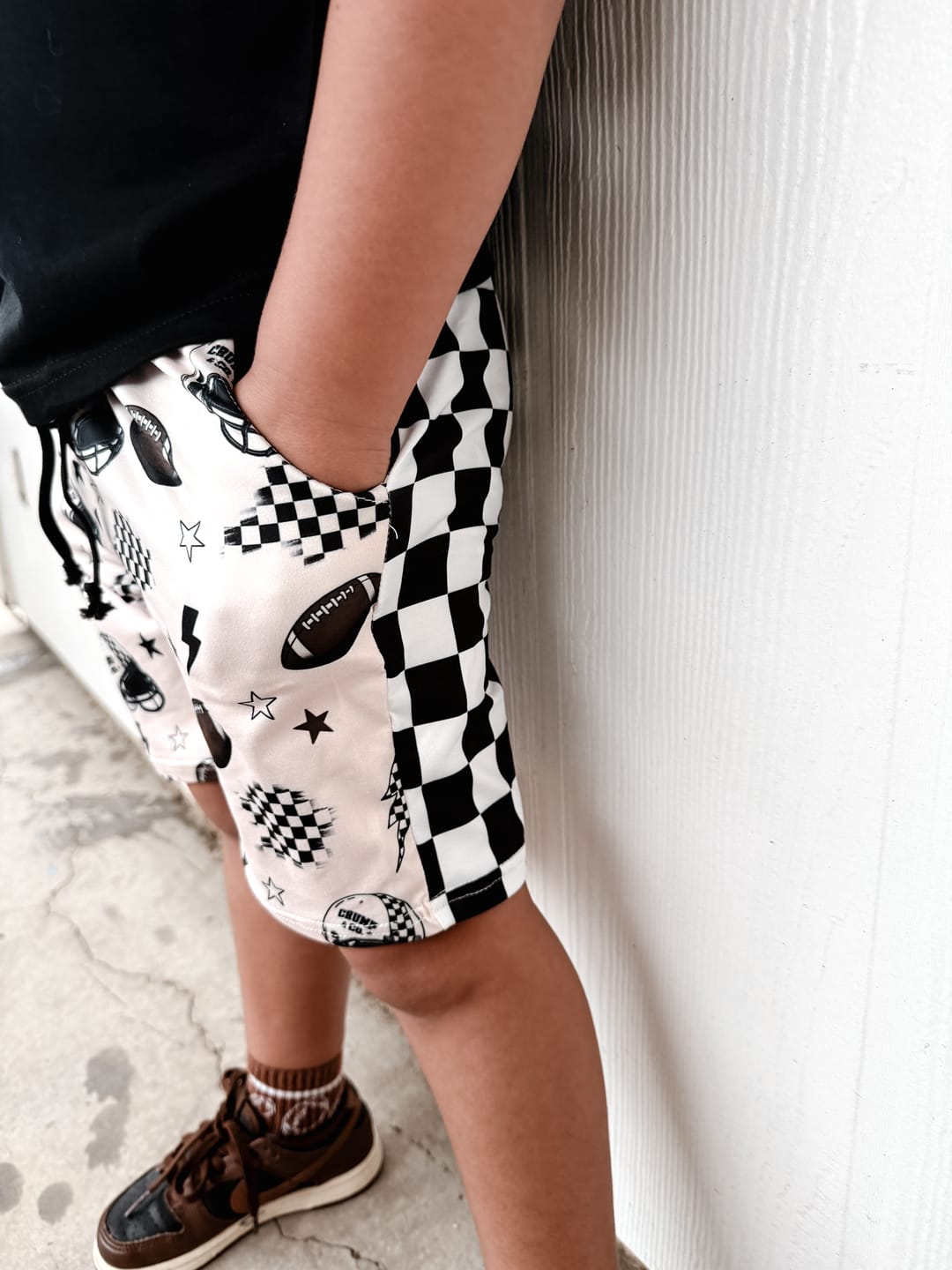 Customer photo review of Touchdown | Football Tie Shorts