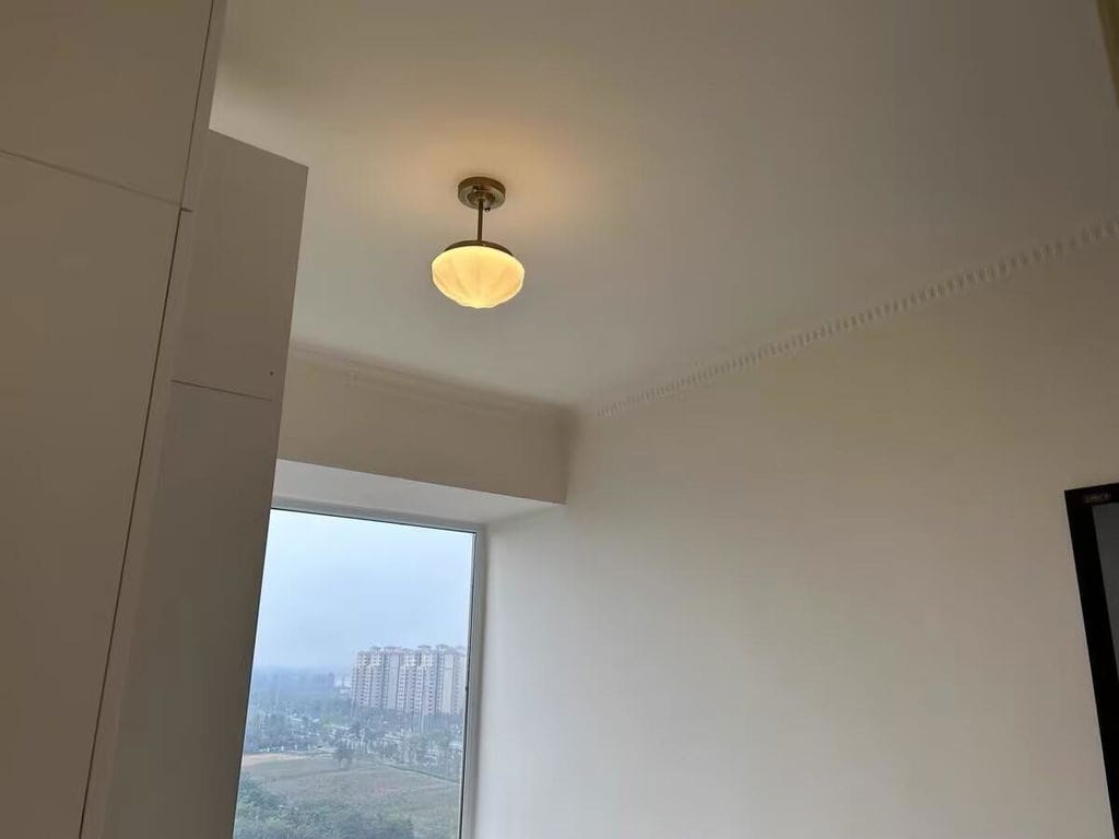 Customer photo review of Ceiling Light, Marta Art Deco Glass Shade, Gold or Chrome, E26/E27