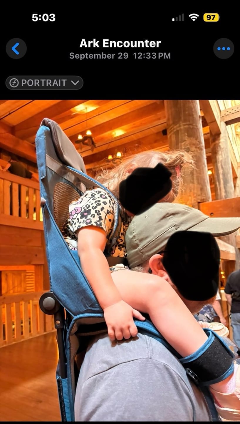 Customer photo review of MotionSeat™ Shoulder Carrier