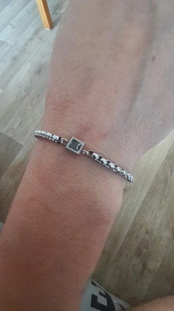Customer photo review of Eleganto Zircon Steel Men's Bracelet