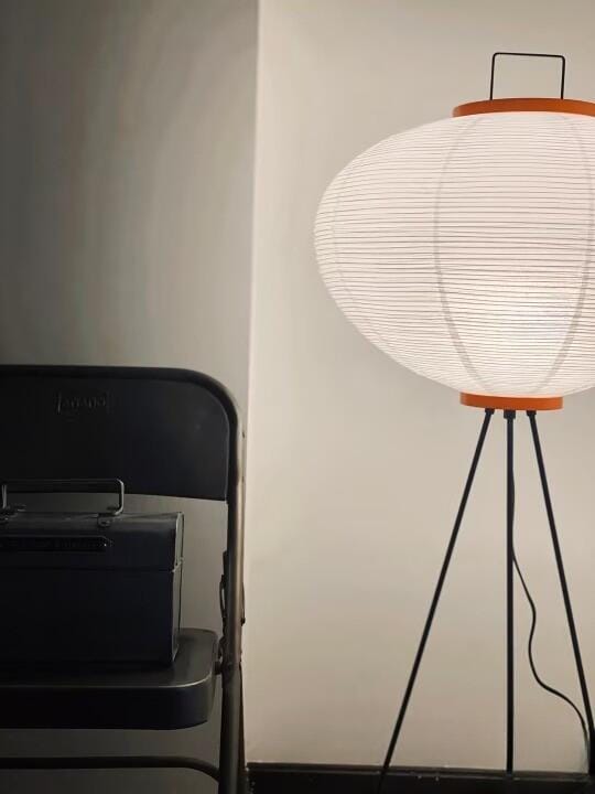 Customer photo review of Floor Lamp, Rice Paper Shade, E26/E27, Plug-In, Sculptural