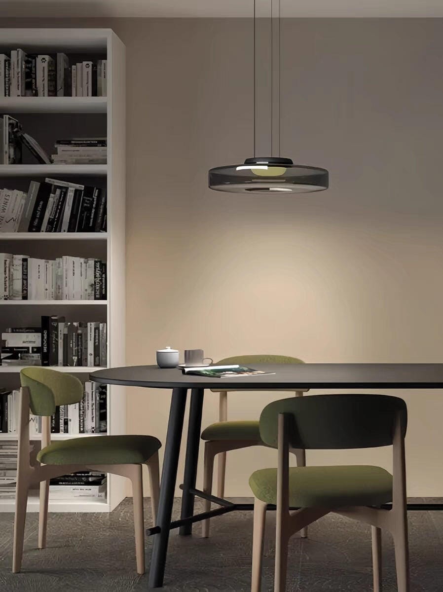 Customer photo review of Levels Series Pendant Light, Mouth-Blown Glass LED