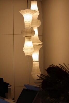 Customer photo review of Washi Paper E Pendant Light, Tall Mulberry Shade, E26/E27, Hardwired