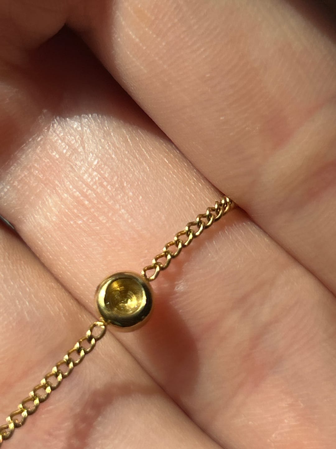 Customer photo review of India Gold Crystal Droplet Necklace