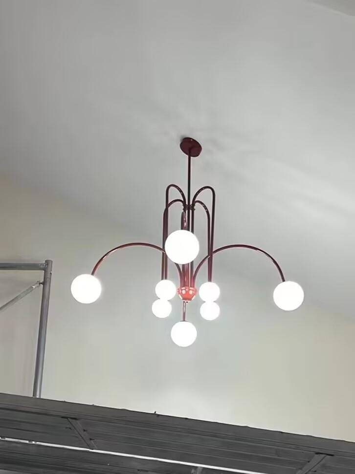 Customer photo review of Pendant Light, Gran Finale 6-Head Glass Suspension, G9, Hardwired