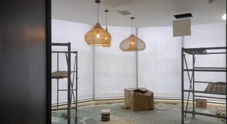 Customer photo review of Rattan Pendant Light, Handwoven Shade, Wood Body, E27