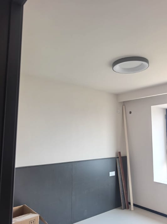 Customer photo review of Flush Mount Ceiling Light, Keno Slim Iron, Integrated LED, Dimmable