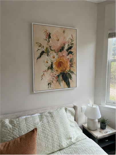 Customer photo review of Floral Bouquet Canvas Wall Art