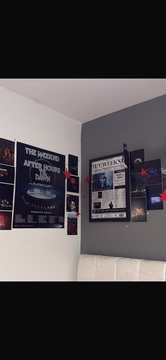 Customer photo review of The Weeknd - Personalised Newspaper Style Concert Poster