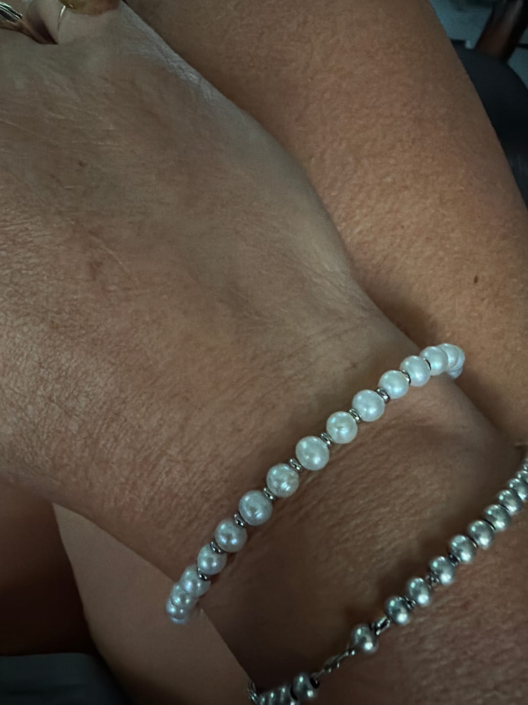 Customer photo review of Classic Pearl Bracelet