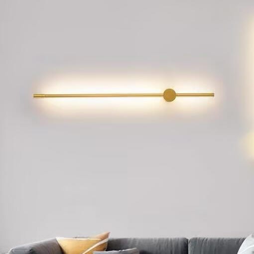 Customer photo review of Wall Light, Linear LED Slim Tube, Black or Copper, Wall or Ceiling Mount