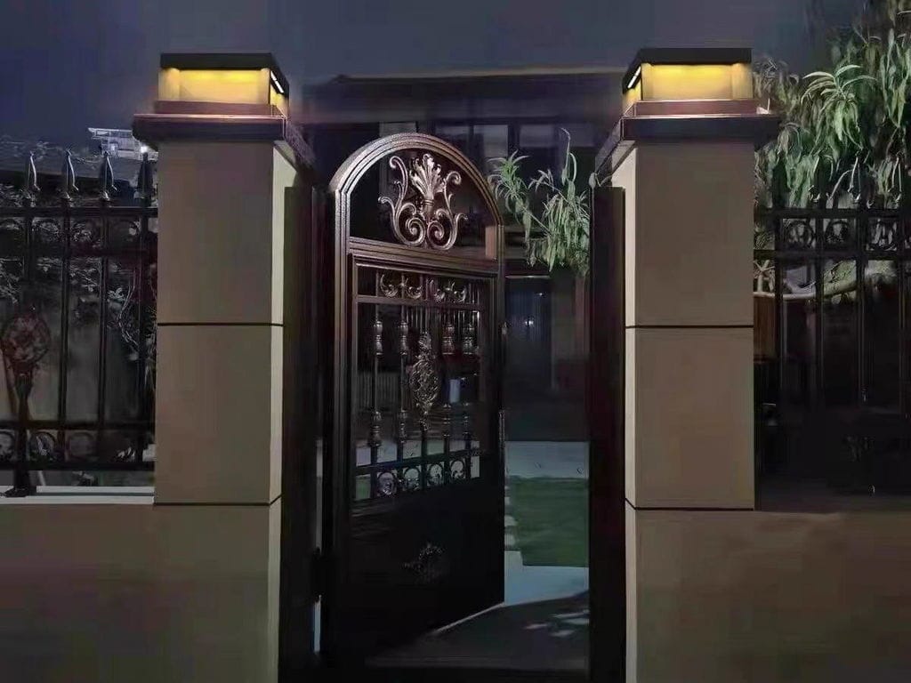 Customer photo review of Outdoor Post Light, Black Metal, Frosted Acrylic, LED, IP65