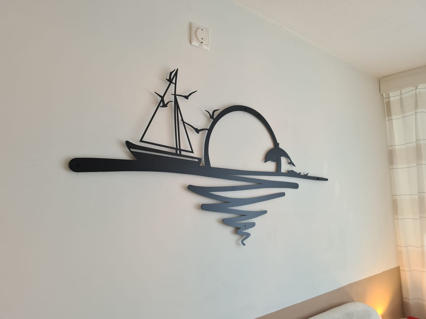 Customer photo review of Décoration murale en métal - Lever du soleil (SUN.02)