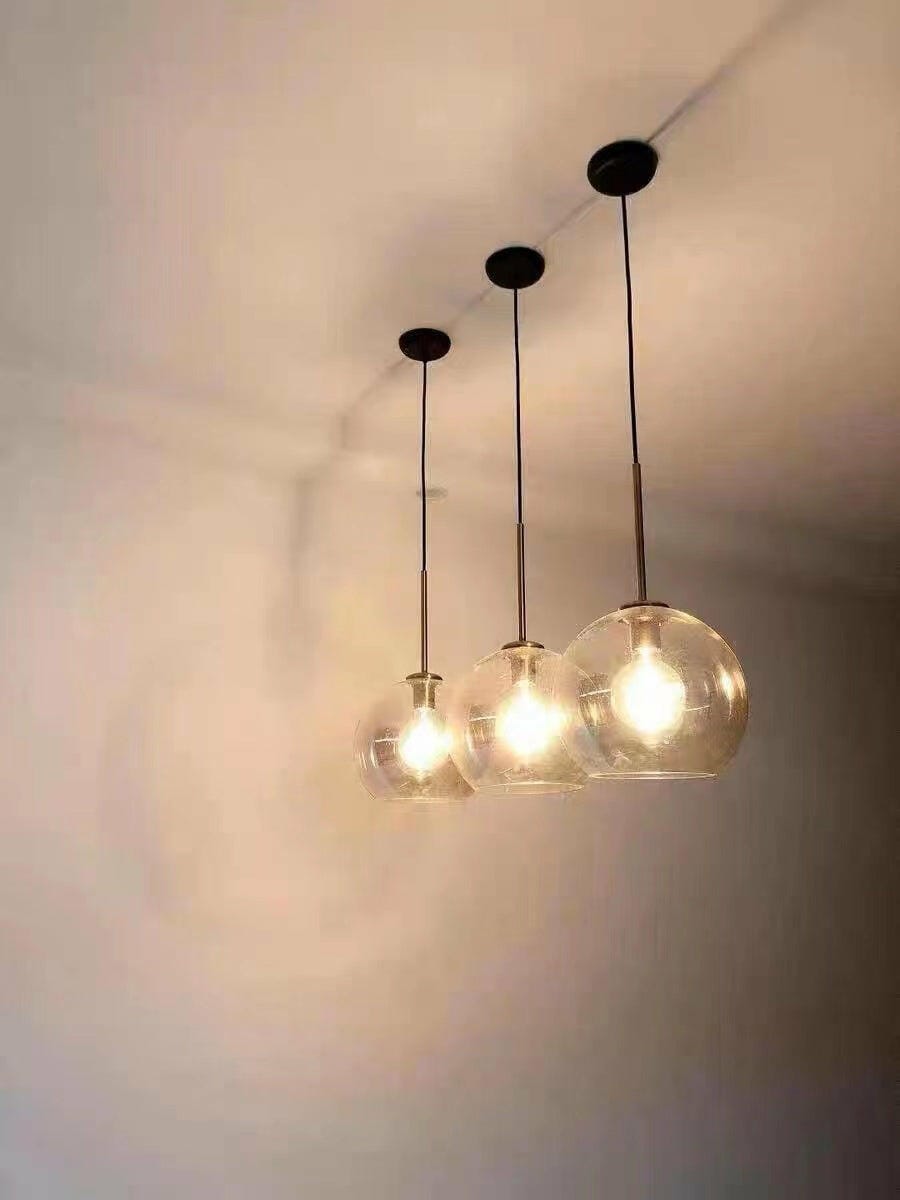 Customer photo review of Pendant Light, Copper-Plated Glass Shade, E26/E27, Hardwired