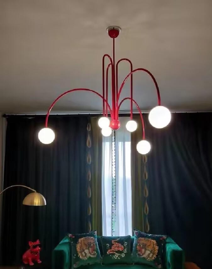 Customer photo review of Pendant Light, Gran Finale 6-Head Glass Suspension, G9, Hardwired