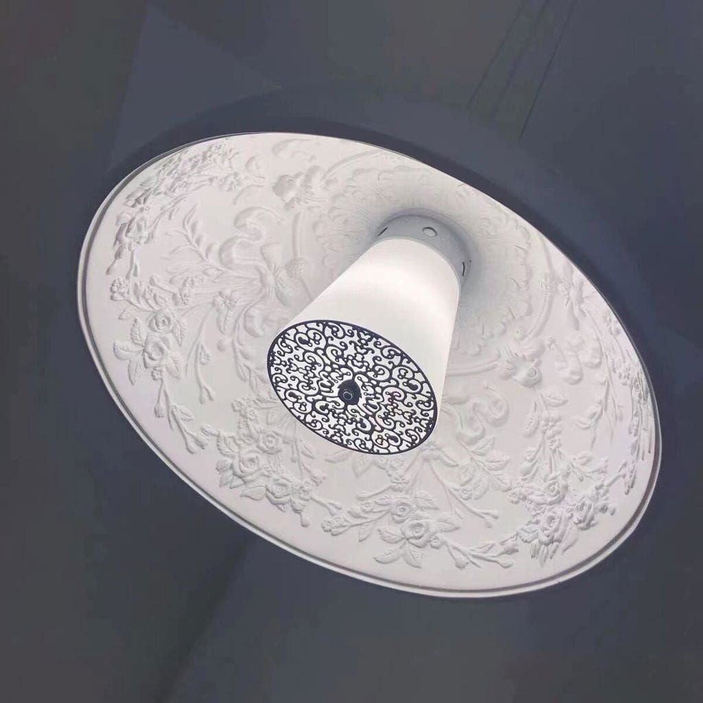 Customer photo review of Pendant Light, Cast Plaster Hemisphere Diffuser, E27, 6 Finishes
