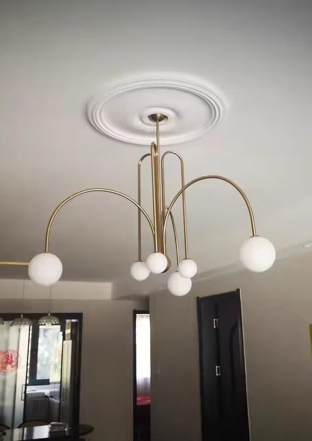 Customer photo review of Pendant Light, Gran Finale 6-Head Glass Suspension, G9, Hardwired