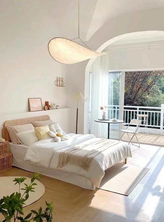Customer photo review of Pendant Light, Tense, Mulberry Silk Diffuser, Black Frame, LED, Dimmable