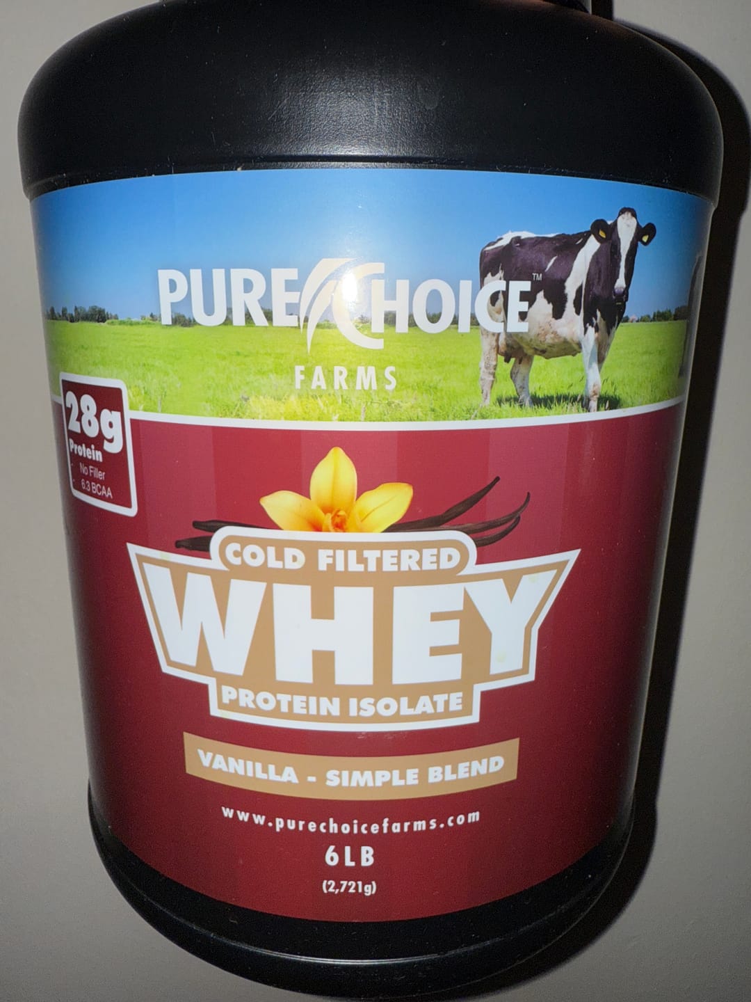 Customer photo review of Whey Protein Isolate with Organic Vanilla