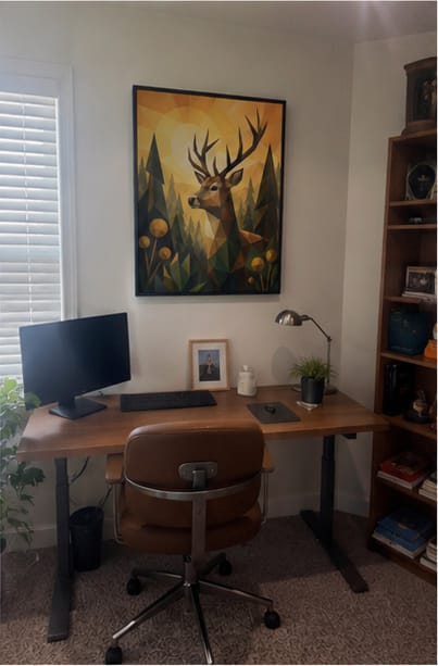 Customer photo review of Deer Canvas Wall Art