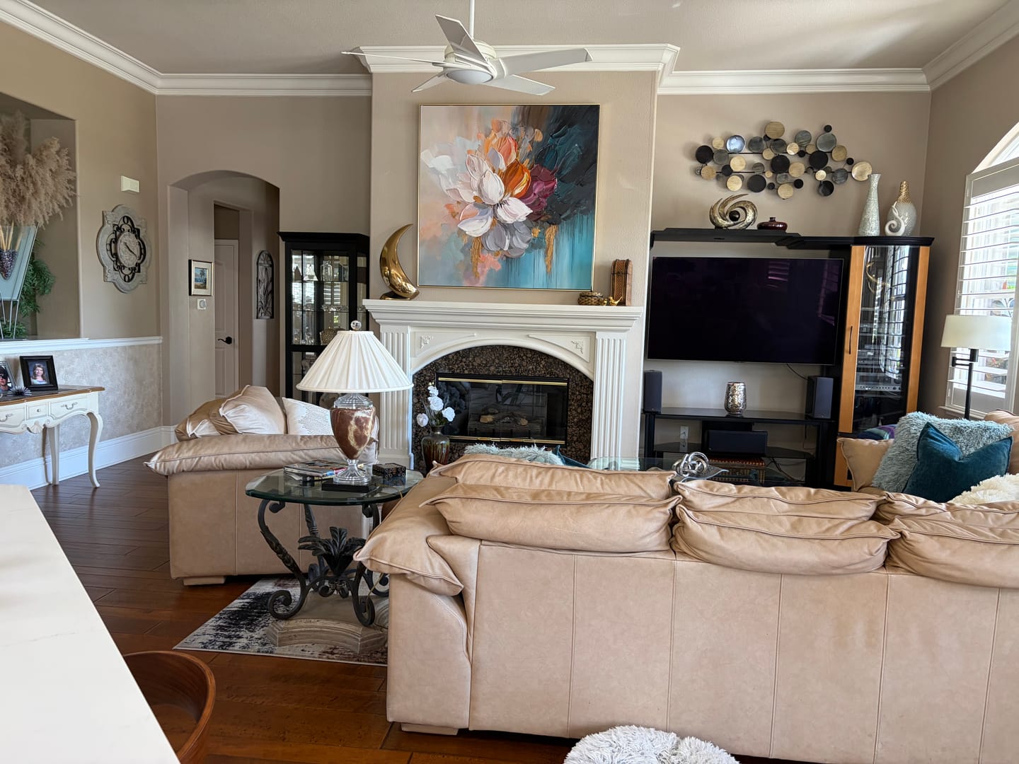 Customer photo review of Textured Abstract Waves in Warm Neutrals-wp242348