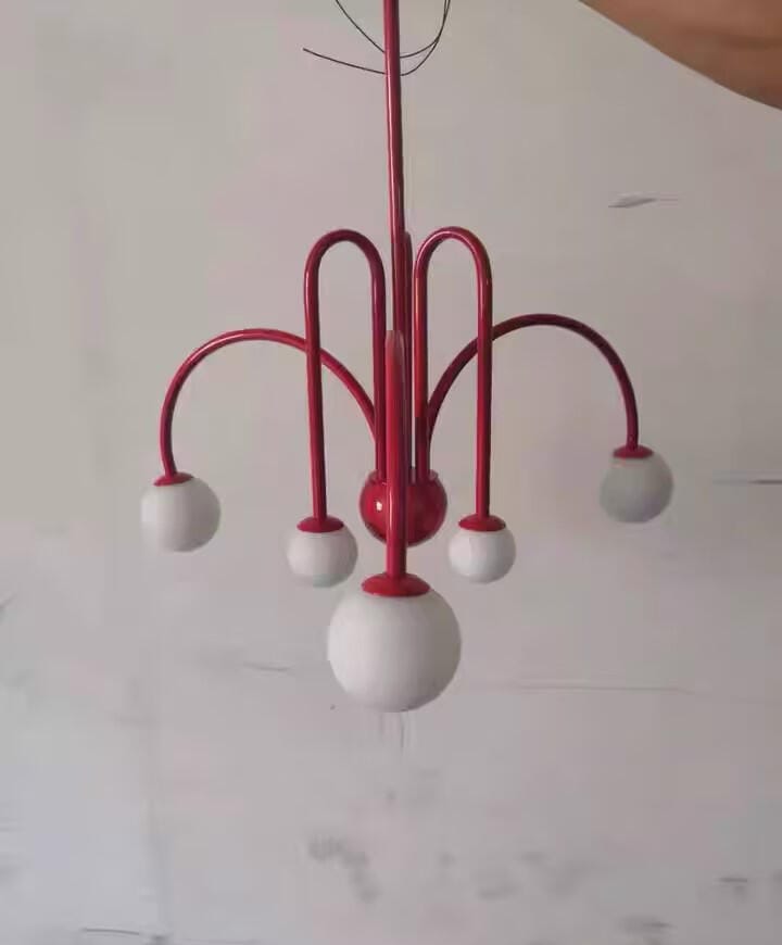 Customer photo review of Pendant Light, Gran Finale 6-Head Glass Suspension, G9, Hardwired