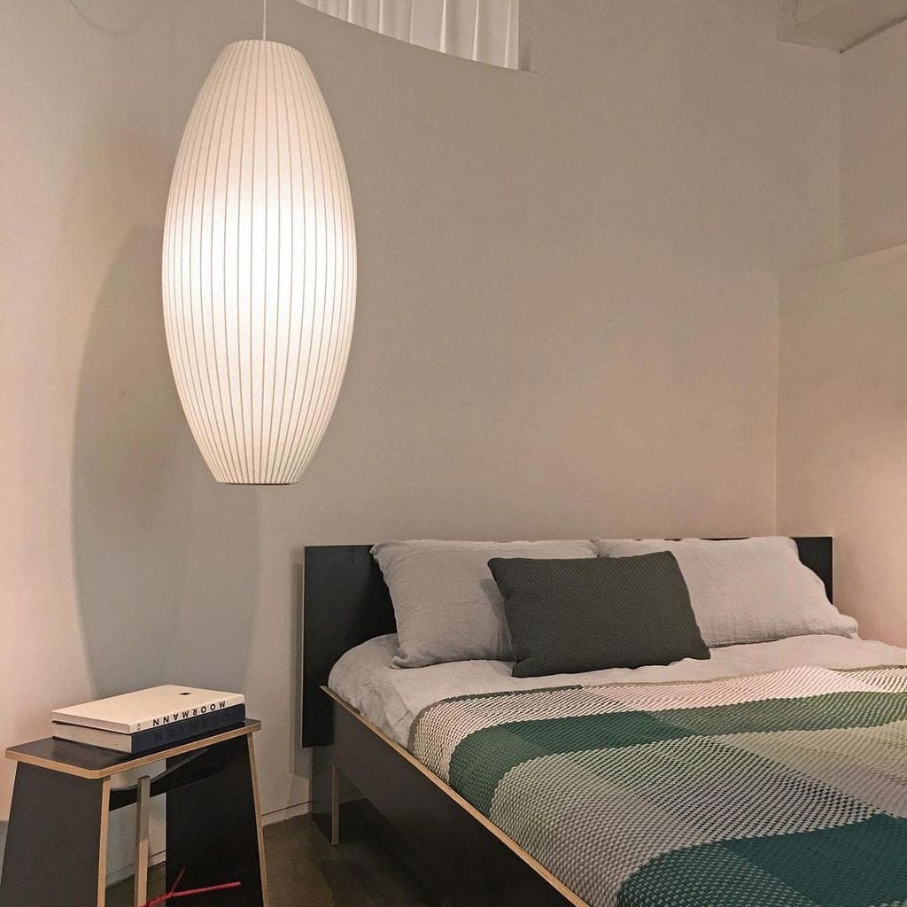 Customer photo review of Pendant Light, Crisscross Bubble, Mulberry Silk, Steel Wireframe, E26