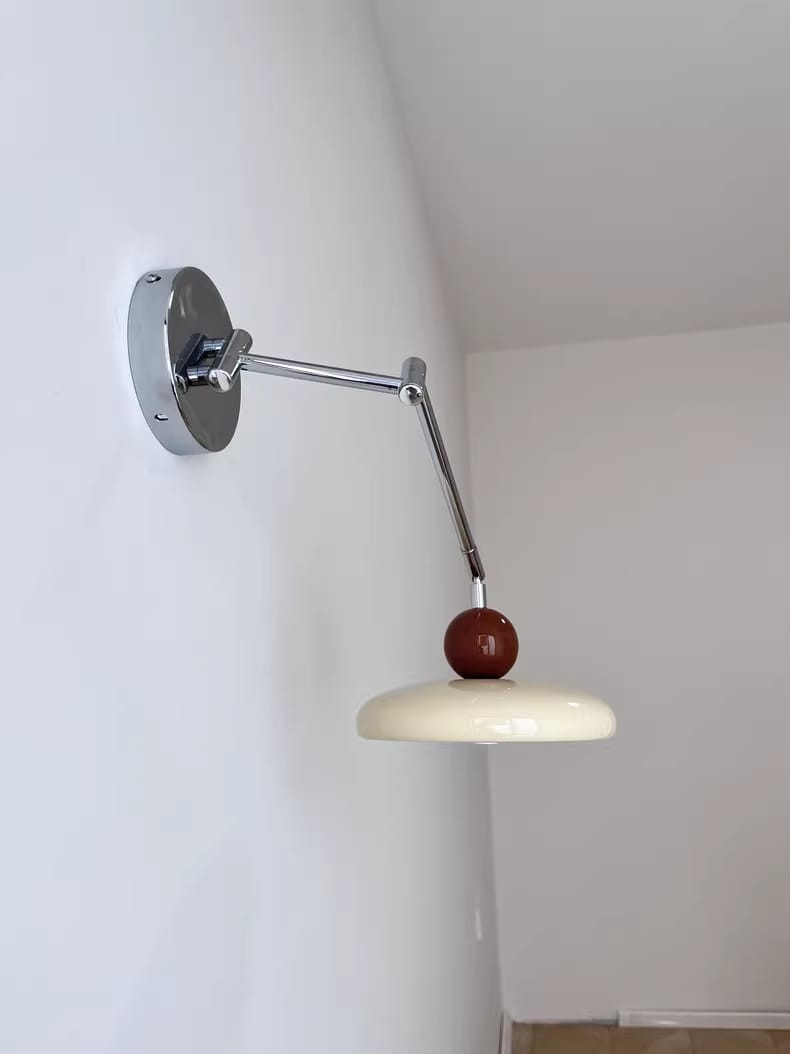 Customer photo review of Lola Wall Lamp, Round Disc, Plug-In, Integrated LED, Chrome or Green