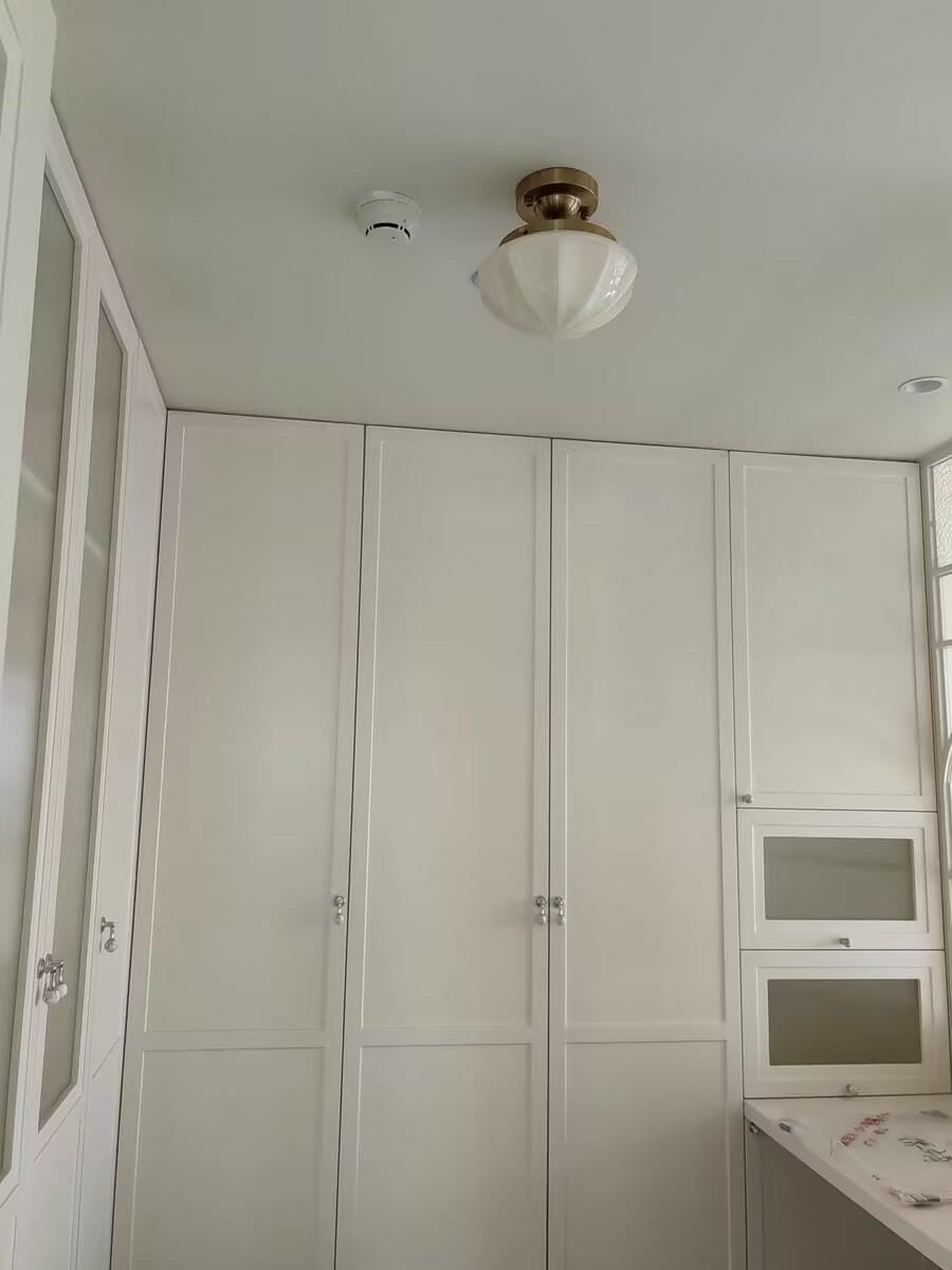 Customer photo review of Ceiling Light, Marta Art Deco Glass Shade, Gold or Chrome, E26/E27