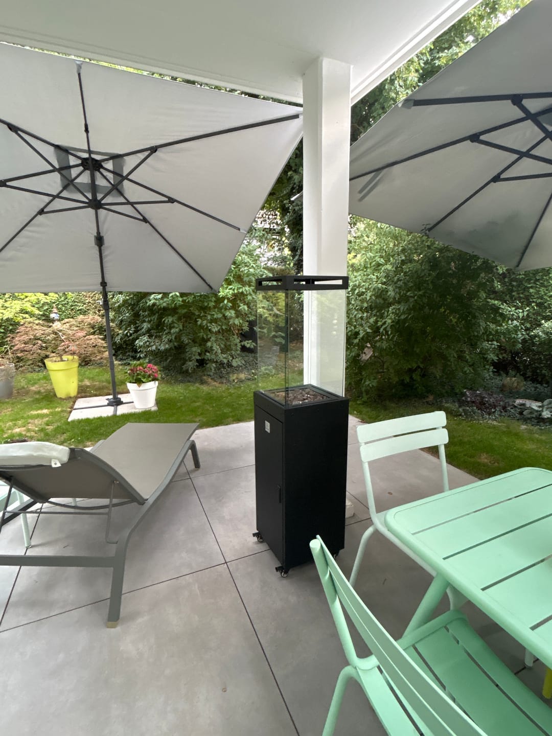 Customer photo review of Gartenzeit® Gas-Terrassenheizer mit Glaszylinder inkl. Abdeckung