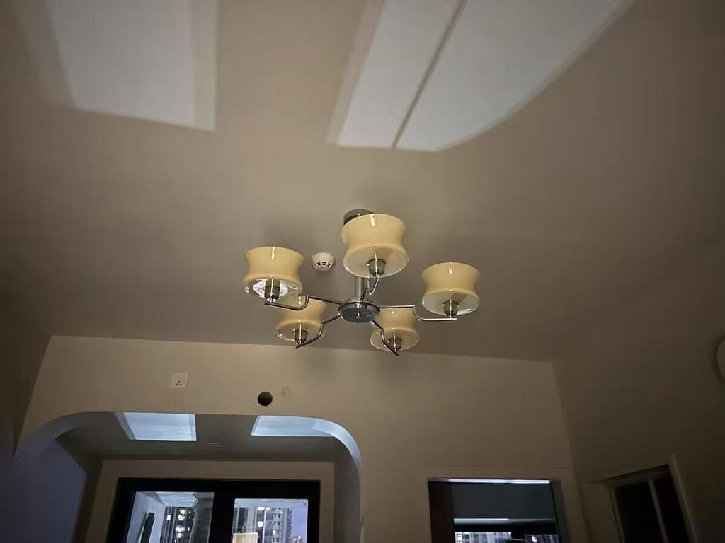 Customer photo review of Belue Chandelier, Vintage Glass Globe, Gold or Chrome, E26/E27